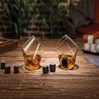Coffret 2 verres à whisky avec pierres en promo chez Maxi Bazar Ermont à 8,99 €