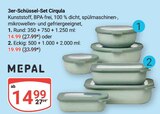3er-Schüssel-Set Cirqula Rund Angebote von Mepal bei GLOBUS Oberhausen für 14,99 €