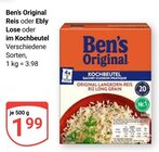 Reis im Angebot bei GLOBUS in Ludwigshafen Reis Angebote von Ben's Original bei GLOBUS Ludwigshafen für 1,99 €