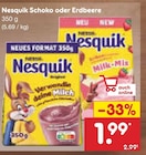 Nesquik Schoko oder Erdbeere Angebote von Nesquik bei Netto Marken-Discount Eberswalde für 1,99 €