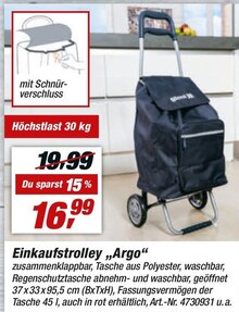 Einkaufstrolley „Argo“ bei toom Baumarkt in Hanau Einkaufstrolley „Argo“ im Angebot bei toom Baumarkt Hanau für 16,99 €