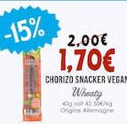 Chorizo snacker vegan - Wheaty dans le catalogue Naturalia