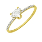 Promo Bague en or jaune et rhodié oxydes de zirconium à 177,00 € dans le catalogue E.Leclerc à Jonzac