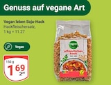 Soja-Hack von Vegan leben im aktuellen GLOBUS Prospekt