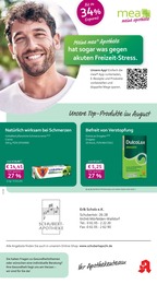 Apotheken Prospekt von mea - meine apotheke in Mörfelden-Walldorf Aktueller mea - meine apotheke Apotheken Prospekt für Mörfelden-Walldorf: Unsere August-Angebote mit 4} Seiten, 01.08.2026 - 31.08.2026