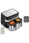 Friteuse Moulinex friteuse a air Dual Easy Fry & Grill Inox 2 tiroirs EZ905D20 - Moulinex dans le catalogue Darty