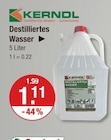 Wasser im V-Markt Prospekt Destilliertes Wasser von KERNDL im aktuellen V-Markt Prospekt für 1,11 €