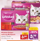Katzennahrung Multipack Angebote von Whiskas bei Netto Marken-Discount Stendal für 3,79 €