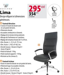 Fauteuil direction - Office DEPOT à Bordeaux Fauteuil direction en promo chez Office DEPOT Bordeaux à 354,00 €