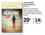 CE QUI RESTE - GALLIMARD à 14,99 € dans le catalogue E.Leclerc