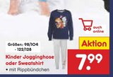 Aktuelles Kinder Jogginghose Angebot bei Netto Marken-Discount in Wuppertal ab 7,99 €