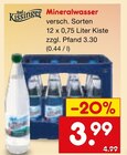 Mineralwasser von Bad Kissinger im aktuellen Netto Marken-Discount Prospekt für 3,99 €