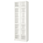 Bücherregal mit Aufsatz/Türen weiß/Glas Angebote von BILLY / OXBERG bei IKEA Dinslaken für 204,99 €