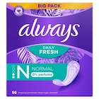 Slipeinlagen Daily Fresh von Always für 2,59 € bei REWE im Angebot Slipeinlagen Daily Fresh von Always im aktuellen REWE Prospekt
