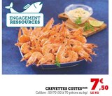 Crevettes cuites dans le catalogue Super U