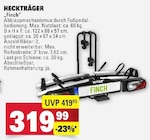 Aktuelle Fahrradträger Angebote bei E center in Mainz Aktuelles Heckträger Finch Angebot bei E center in Mainz ab 319,99 €