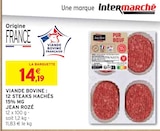 Promo Viande Bovine : 12 Steaks Hachés 15% MG à 14,19 € dans le catalogue Intermarché à Pont-à-Marcq