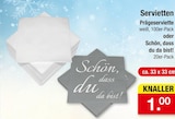 Prägeserviette weiß im aktuellen Zimmermann Prospekt