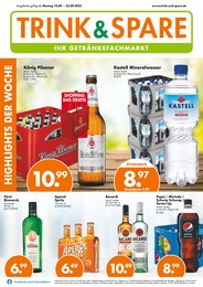 Trink und Spare Prospekt für Oberhausen mit 12 Seiten Trink und Spare Prospekt für Oberhausen: "IHR GETRÄNKEFACHMARKT", 12 Seiten, 18.09.2023 - 23.09.2023