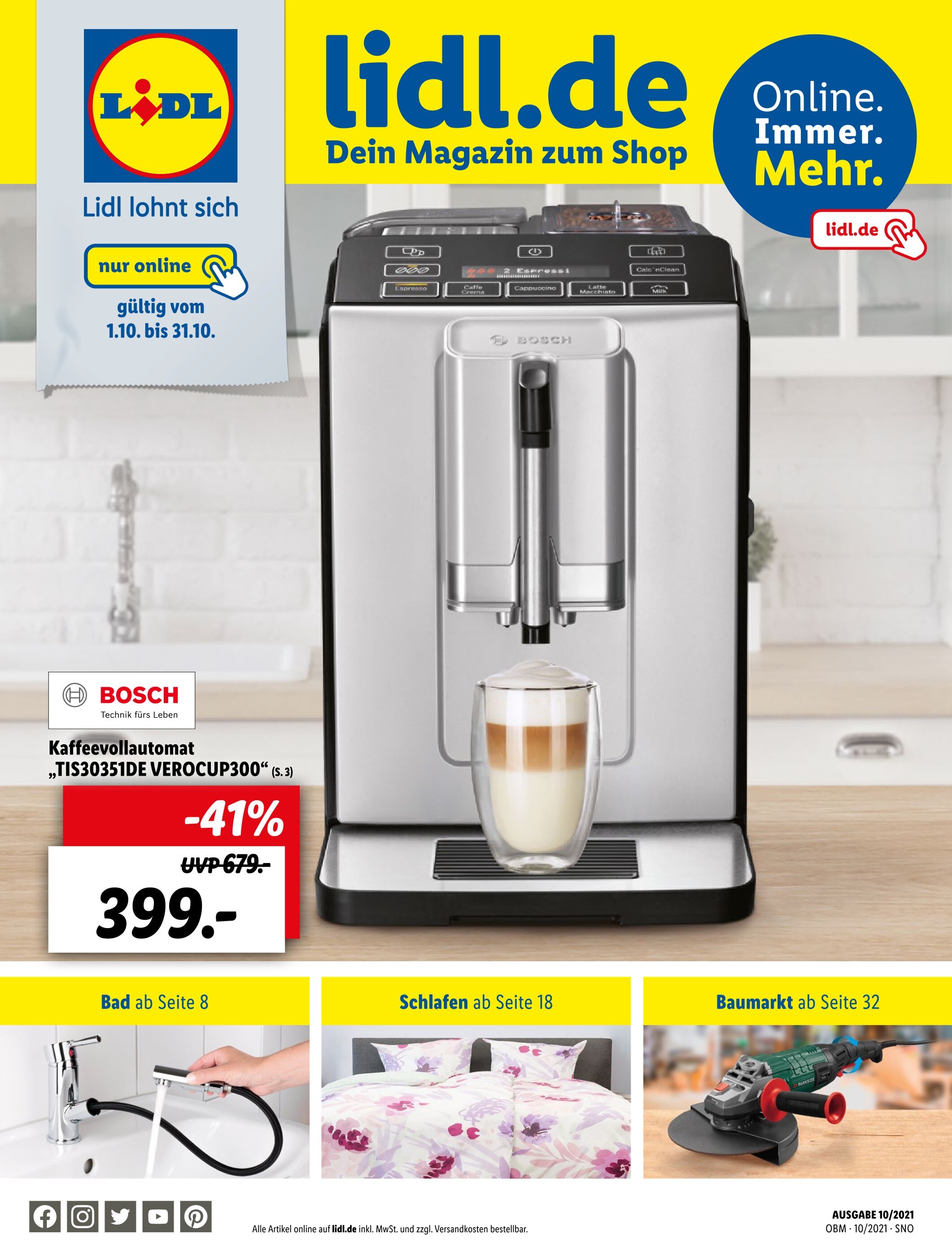 Lidl Prospekt für Hochspeyer mit 40 Seiten Lidl Prospekt für Hochspeyer: "Dein Magazin zum Shop", 40 Seiten, 01.10.2021 - 31.10.2021