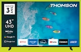 Téléviseur 43" UHD - THOMSON - Hyper U à Alès Téléviseur 43" UHD - THOMSON en promo chez Hyper U Alès à 199,00 €