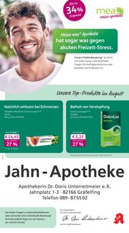 Aktueller mea - meine apotheke Prospekt (Gräfelfing, 4 Seiten zum blättern mea - meine apotheke Prospekt Unsere August-Angebote mit 4 Seiten