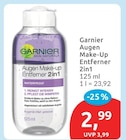 Augen Make-Up Entferner 2in1 von Garnier für 2,99 € bei budni im Angebot Augen Make-Up Entferner 2in1 von Garnier im aktuellen budni Prospekt