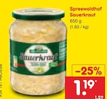 Sauerkraut Angebote von Spreewaldhof bei Netto Marken-Discount Potsdam für 1,19 €