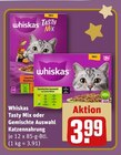 Tasty Mix oder Gemischte Auswahl Katzennahrung im REWE Prospekt Tasty Mix oder Gemischte Auswahl Katzennahrung von Whiskas im aktuellen REWE Prospekt für 3,99 €