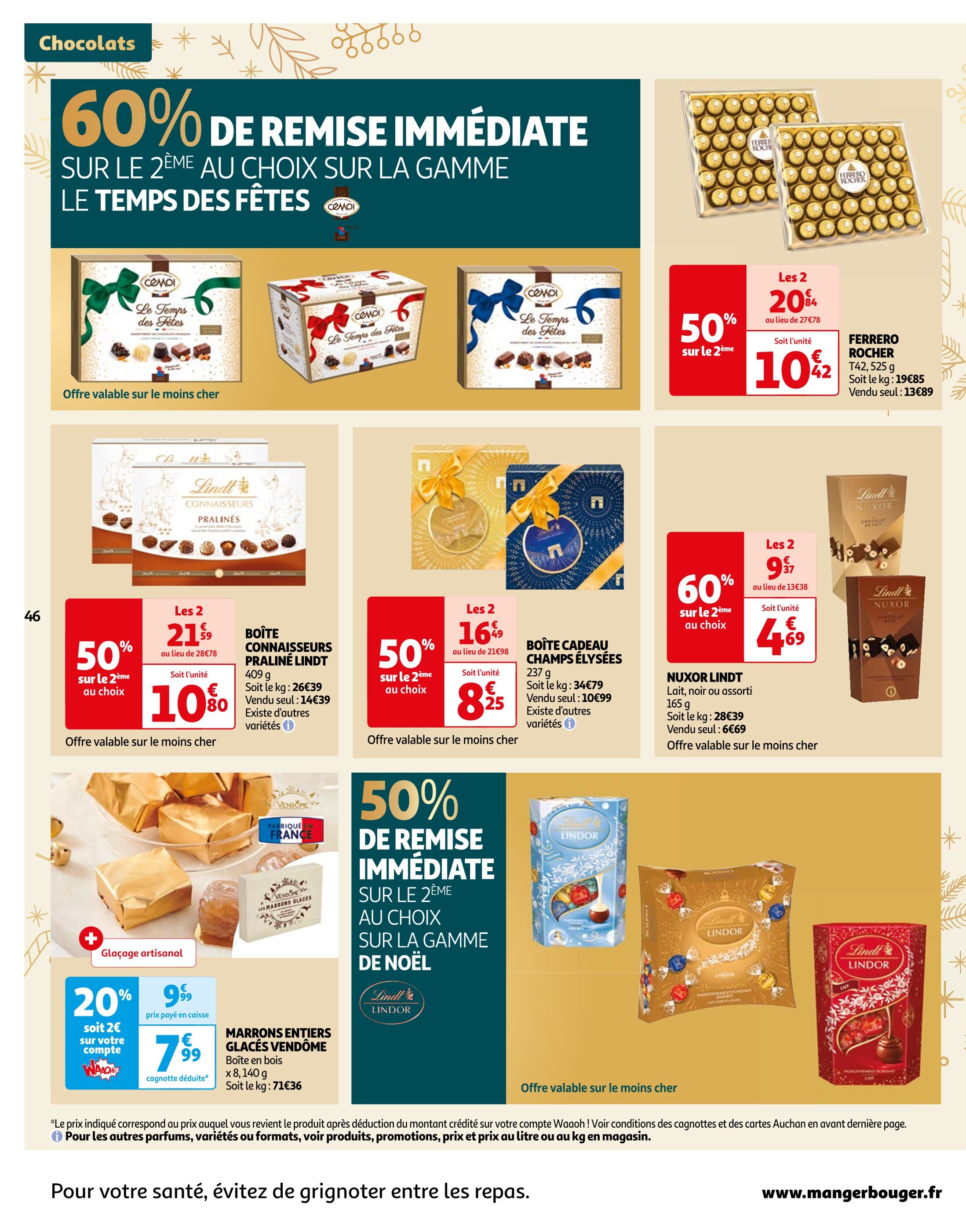 Promo Chocolats De Noël Ferrero Rocher chez Carrefour Market