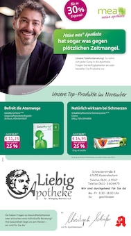 Aktueller mea - meine apotheke Prospekt "Unsere November-Angebote" Seite 1 von 4 Seiten