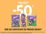 Promo -50% de remise immédiate sur le 2ème sur les Chocolats de Pâques Milka à  dans le catalogue Intermarché Contact à Souvigny