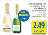 Sekt Angebote von Schloss Königstein bei diska Erlangen für 2,49 €