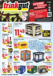 Trinkgut Prospekt für Essen mit 6 Seiten Trinkgut Prospekt für Essen: "Aktuelle Angebote", 6 Seiten, 11.08.2025 - 16.08.2025