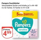 Feuchttücher Sensitive Angebote von Pampers bei GLOBUS Siegen für 4,99 €