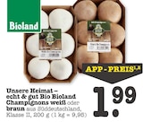 Weiße Bio Champignons Angebote von Bioland bei E center Mainz für 1,99 €