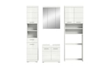 Badmöbel-Set SCHLOONSEE 4 teilig bestehend aus: Hochschrank WBU Spiegelschrank Waschmaschinenumbauschrank Schloonsee von  im aktuellen Höffner Prospekt für 555,00 €