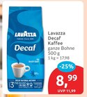 Decaf Kaffee ganze Bohne im Angebot bei budni in Stade Decaf Kaffee ganze Bohne Angebote von Lavazza bei budni Stade für 8,99 €
