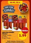 Chorizo im Penny Prospekt Chorizo von QUE VIVA ESPAÑA! im aktuellen Penny Prospekt für 1,99 €