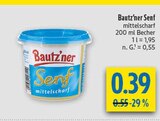 Senf mittelscharf Angebote von Bautz'ner bei diska Hof für 0,39 €