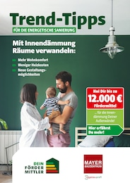 Bauzentrum Mayer Prospekt für Vohburg mit 14 Seiten Bauzentrum Mayer Prospekt für Vohburg: "Trend-Tipps für die energetische Sanierung", 14 Seiten, 17.10.2025 - 26.10.2025