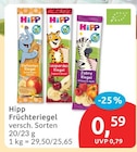 Früchteriegel von Hipp für 0,59 € bei budni im Angebot Früchteriegel von Hipp im aktuellen budni Prospekt