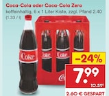 Coca-Cola oder Coca-Cola Zero für 7,99 € bei Netto Marken-Discount im Angebot Coca-Cola oder Coca-Cola Zero im aktuellen Netto Marken-Discount Prospekt