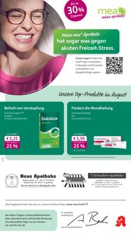 Aktueller mea - meine apotheke Prospekt "Unsere August-Angebote" Seite 1 von 4 Seiten für Laupheim