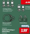 Stahlkabel/Vorhänge-/Zahlenschloss Angebote von PARKSIDE bei Lidl Neubrandenburg für 3,99 €