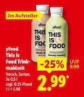 This is Food Trinkmahlzeit von yfood für 2,99 € bei Lidl im Angebot This is Food Trinkmahlzeit von yfood im aktuellen Lidl Prospekt
