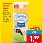 frische Weidemilch im Angebot bei Netto Marken-Discount in Erftstadt frische Weidemilch Angebote von Landliebe bei Netto Marken-Discount Erftstadt für 1,49 €