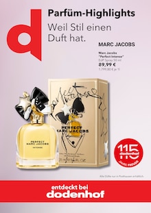 dodenhof Prospekt Parfüm-Highlights: Weil Stil einen Duft hat. mit 9 Seiten