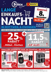 Hausschuhe im Wohn Schick Prospekt in Tübingen Aktueller Wohn Schick Prospekt mit Hausschuhe, "LANGE EINKAUFSNACHT", Seite 1