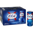 Bière blonde en canette - 1664 - Carrefour à Brive-la-Gaillarde Bière blonde en canette - 1664 en promo chez Carrefour Brive-la-Gaillarde à 10,85 €